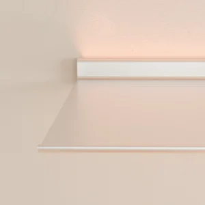 De Eclipse verlichtingsmodule achter de Horizon wandplank.